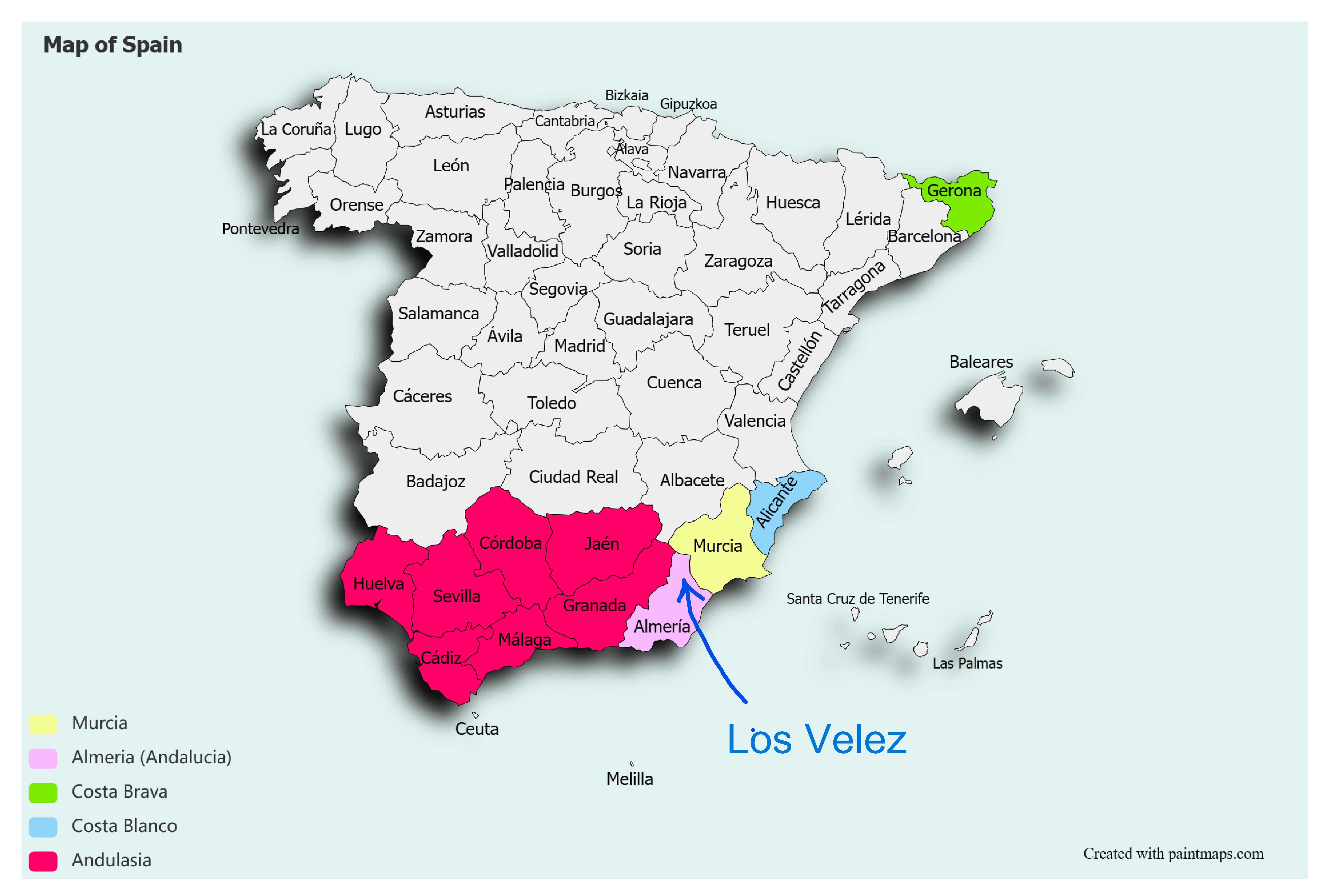 Map of Spain